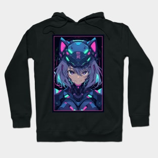 Anime Cat Girl Pink | Quality Anime Design | Chibi Cat Girl Miaw | Manga Anime Art Hoodie